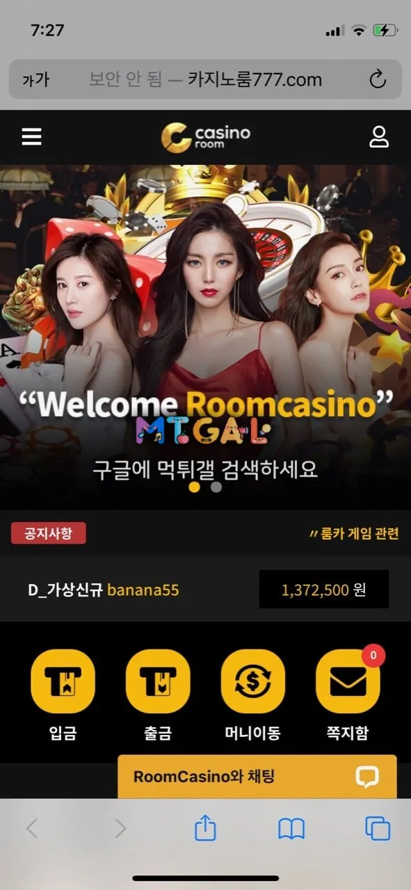 룸카지노 쌩 먹튀 첨부 이미지