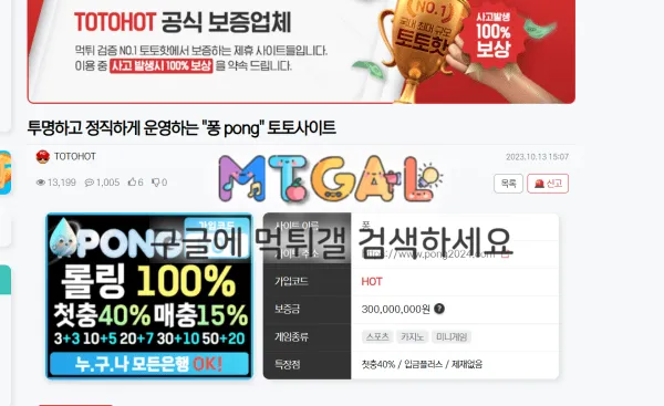 퐁,토토핫 두버러지들 첨부 이미지